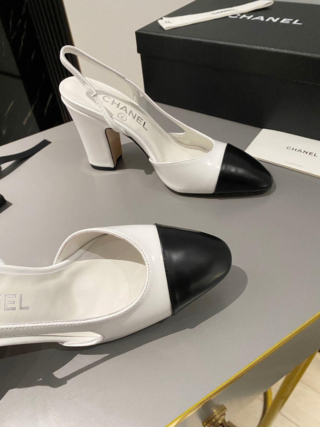 CC Slingback 95mm White Lambskin