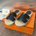 HM 25 Antigua Espadrilles Black Calfskin
