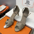 HM 26ss High Heel Sandals 70 Taupe Cowhide 607122