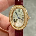 Baignoire Gold Case Red Leather Strap