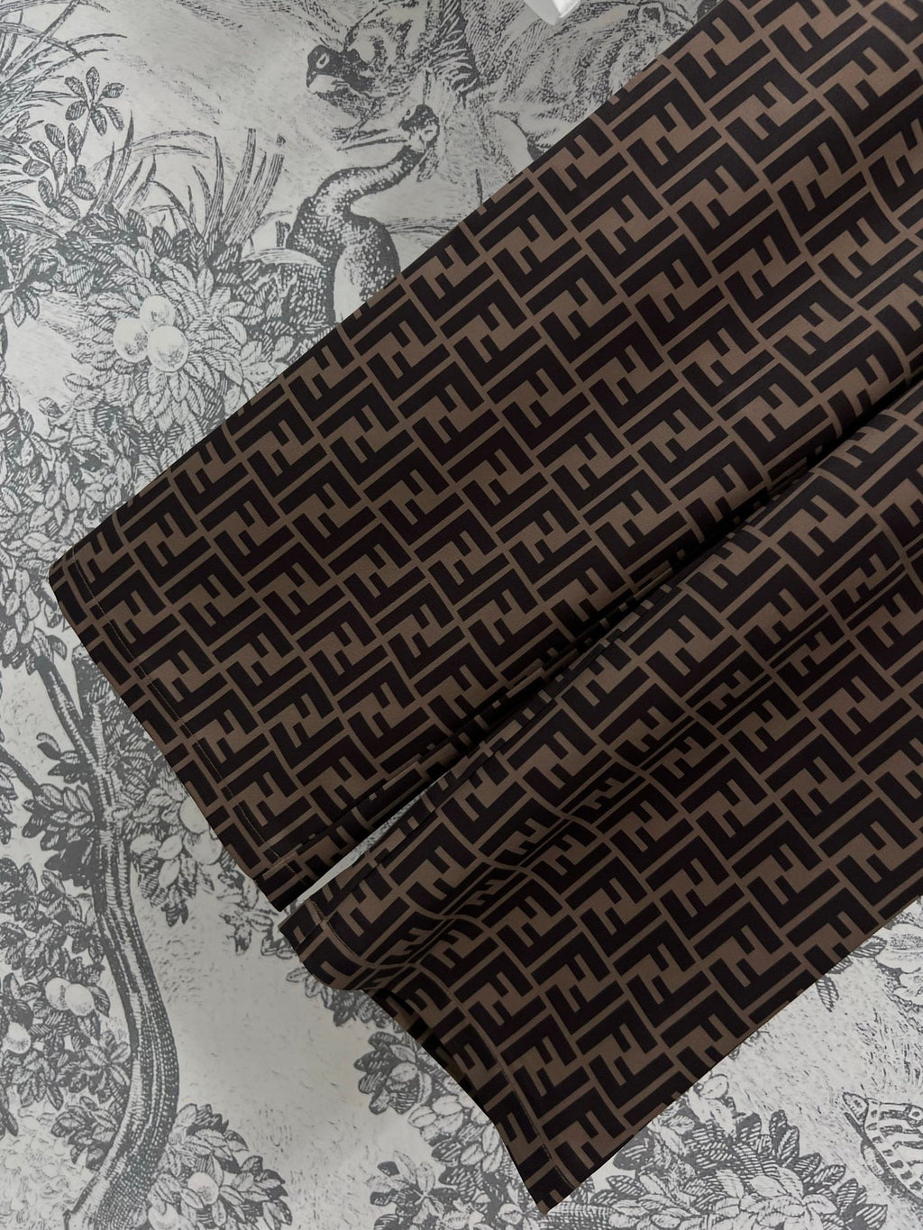 Fendi 25 Suit White Brown Cotton