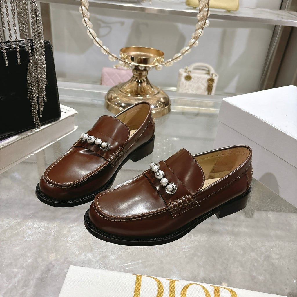 CD 25 Loafers Yellow Brown Patent Leather 306930