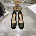 CD 25  Pump Heel Height 3cm Black Patent Leather 393413