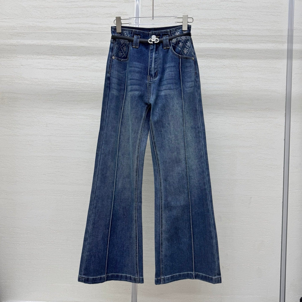 Dior 2026 Belt Buckle Jean Blue Cotton