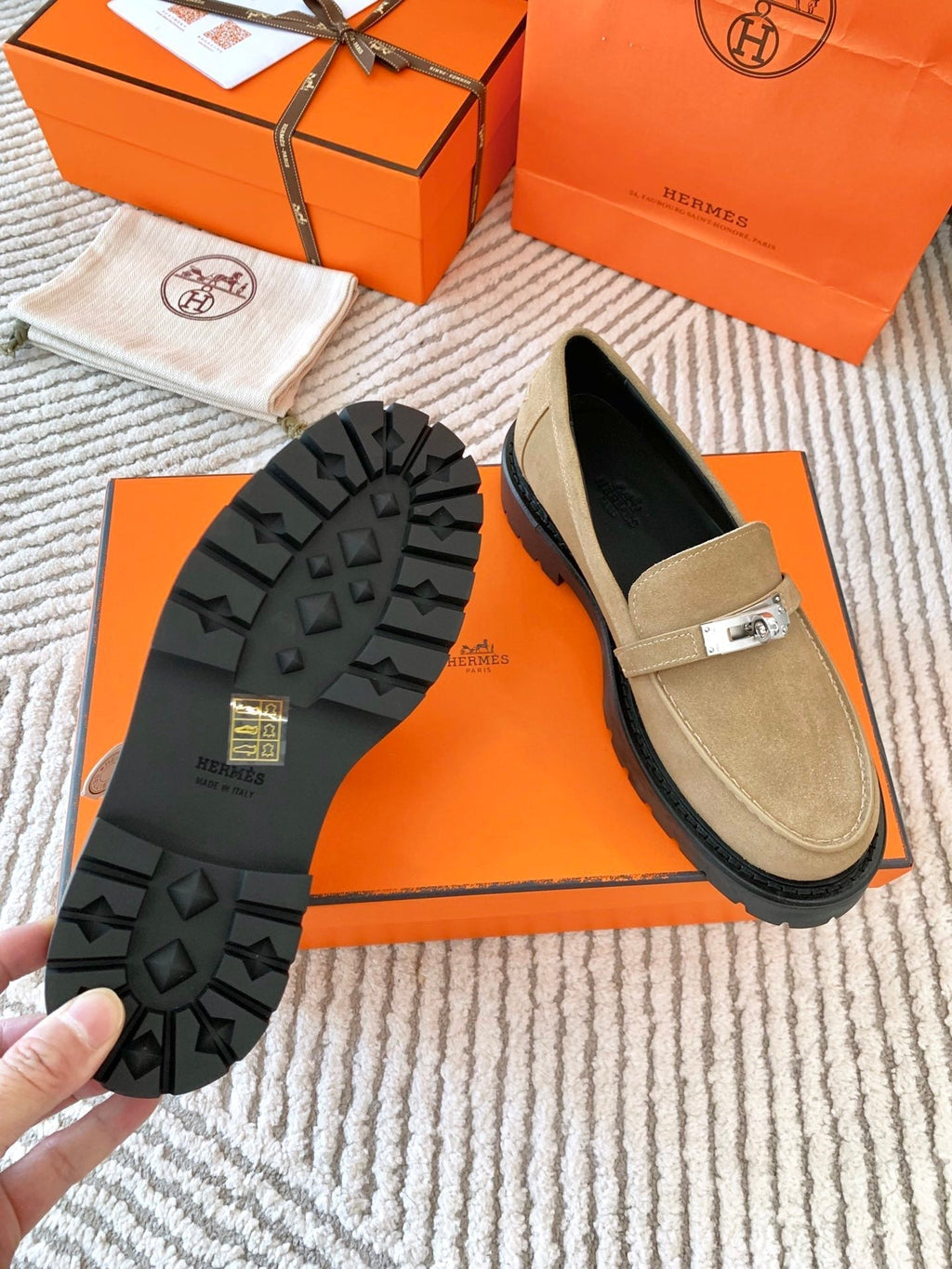 HM Icone Loafer Light Brown Suede 963172