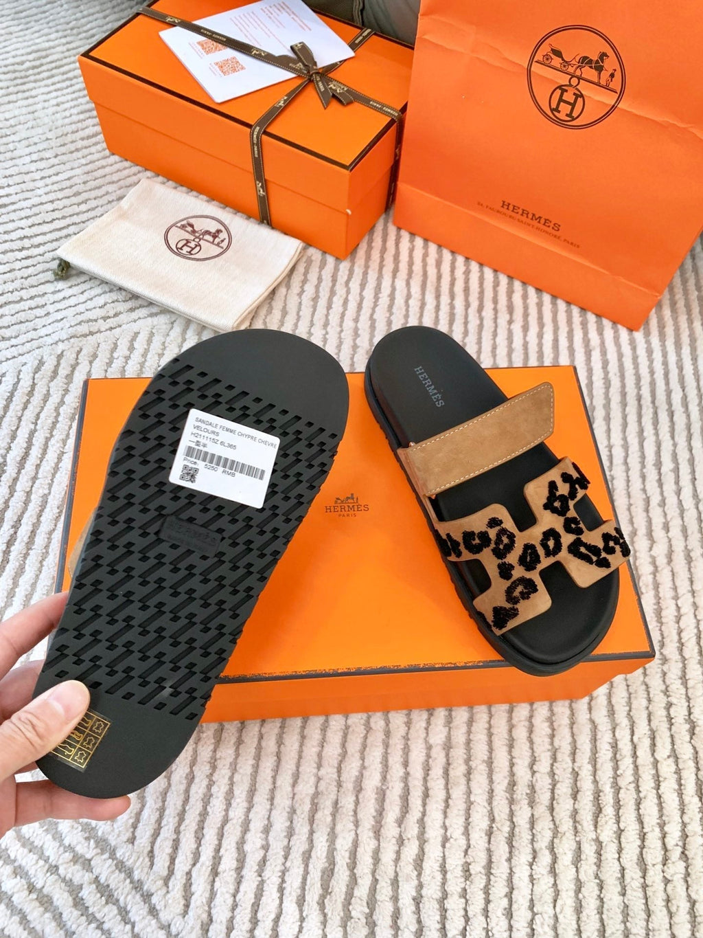 HM Chypre Sandal Brun FumÃ© Black Suede 963208