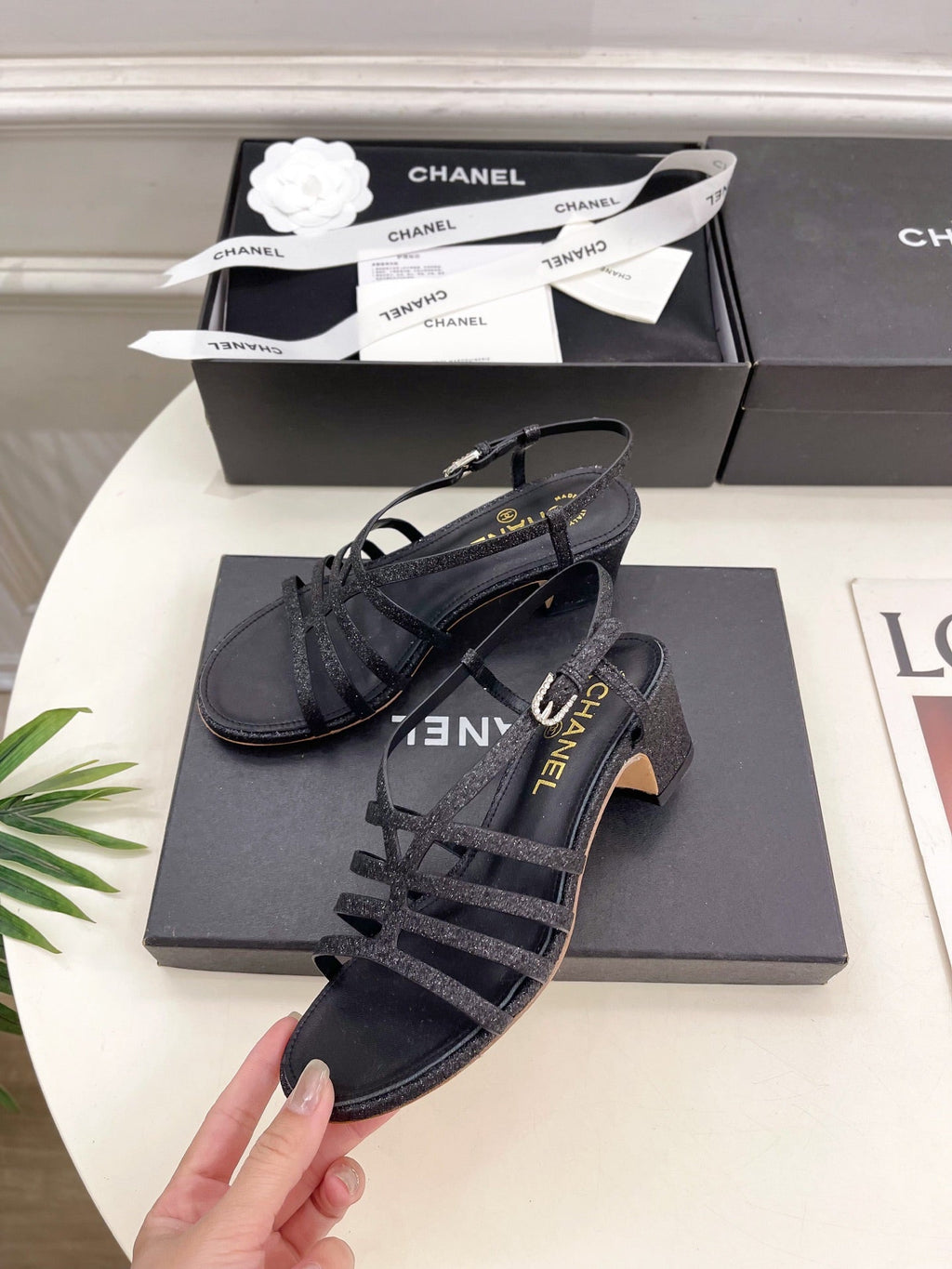 BLACK ROMAN 5 CM SANDALS