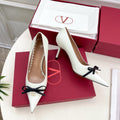 VT 25 Bepointy Pump 8cm White Lambskin 325521