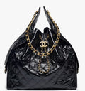 CC 25C Hobo Bags 40cm Black Calfskin