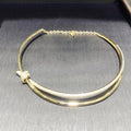 KNOT DOUBLE ROW NECKLACE IN YELLOW GOLD WITH DIAMONDS