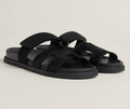 HM 2025 Chypre Sandals Black Suede Calfskin
