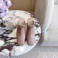 Vlogo Spool Square Toe Rose Cannelle